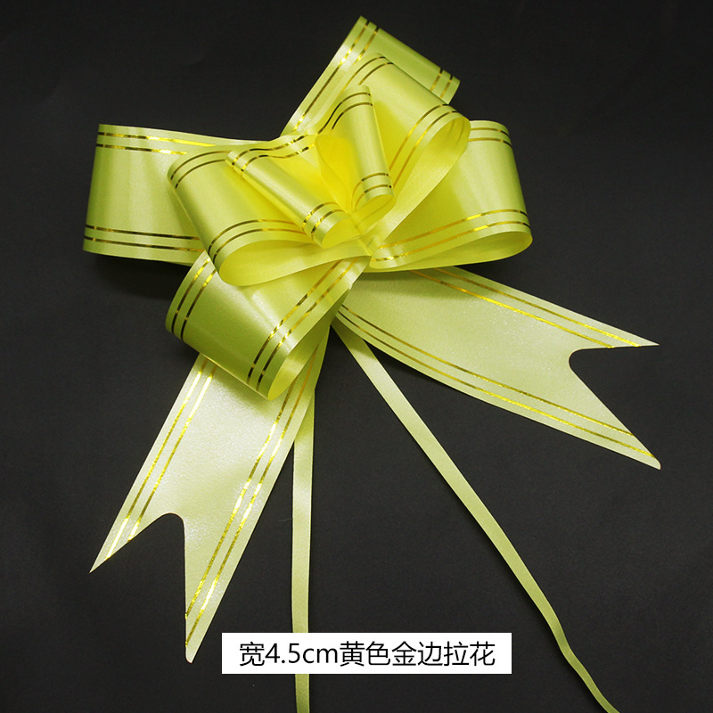 Álbum diversión Decoración de la boda borde dorado mano tire flor arco caja de regalo embalaje tire flor grande flor tirón al por mayor
