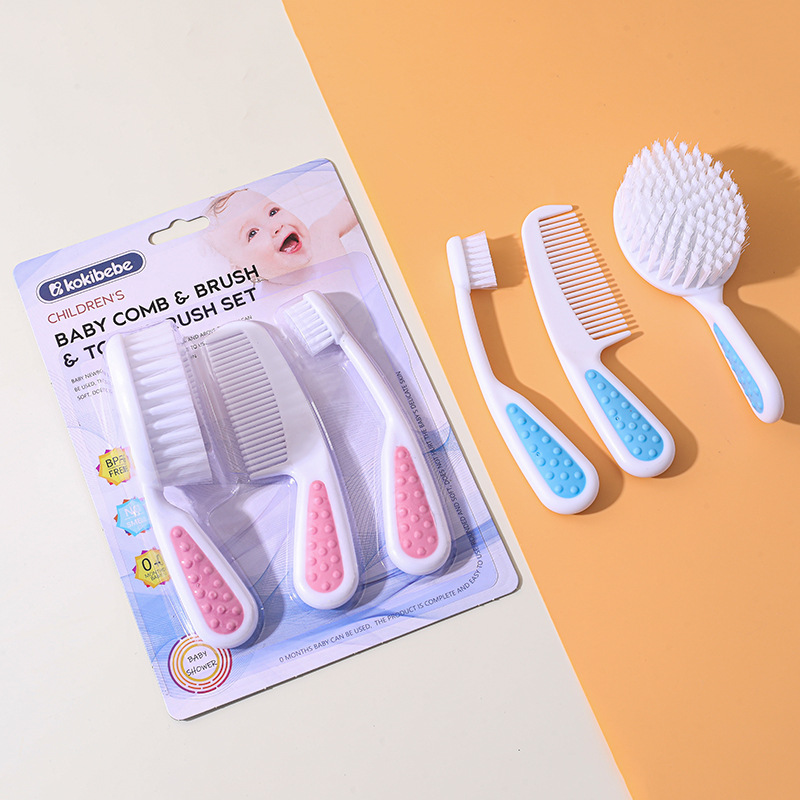Set de Cepillos de Baño y Cepillo de Dientes Infantil PP Cerdas Suaves para Niños y Bebés image 2