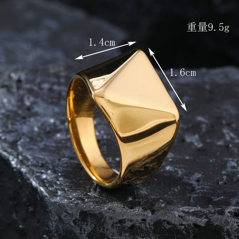 men's glossy ring stainless steel