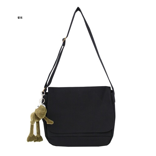 Canvas crossbody bag for men, students, trendy for women, Instagram-style, hip-hop, Japanese casual wear, small crossbody bag, shoulder bag