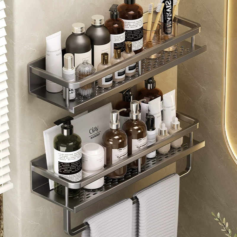 Стеллаж для хранения унитаза Свет для умывальника без перфорации Роскошная ванная комната Настенная полка для туалета Настенная полка для хранения