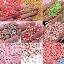 圣诞树 圣诞老人 拐杖 雪人 雪花 姜饼人软陶切片 史莱姆填充配件