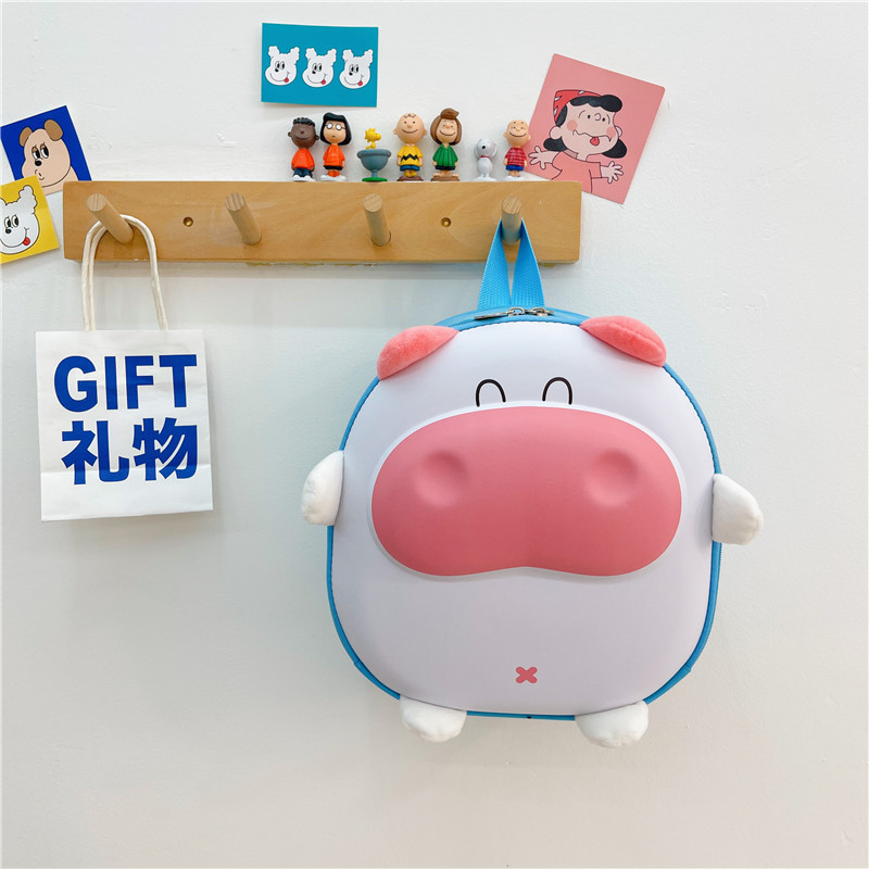 Lindo ternero bolso de cáscara de huevo para niños mochila escolar de jardín de infantes mochila para bebés para hombres y mujeres mochila para niños lindo de dibujos animados