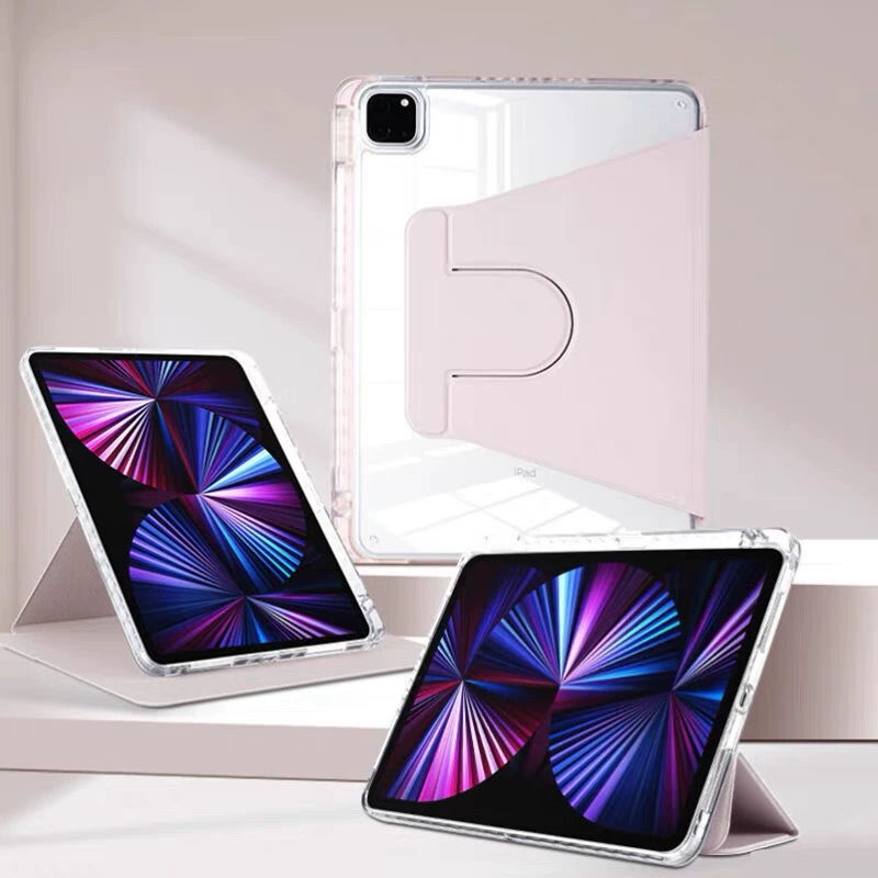 Защитный чехол для iPad Air 6 5 нового поколения 10.9 из акрила 789 с поворотом PRO11 со слотом под стилус 9.7 твердое корпусное изделие