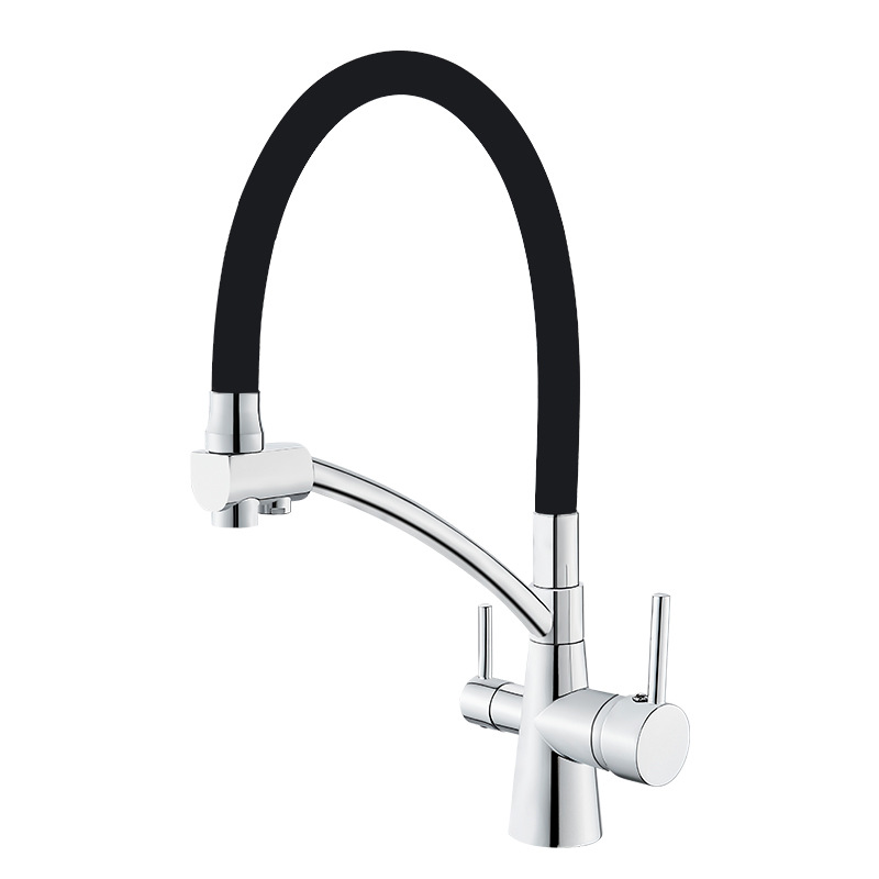 Lavado de verduras frío y caliente transfronterizo purificador de agua grifo de tanque de agua potable directo purificador de agua de cocina de cobre grifo tres en uno