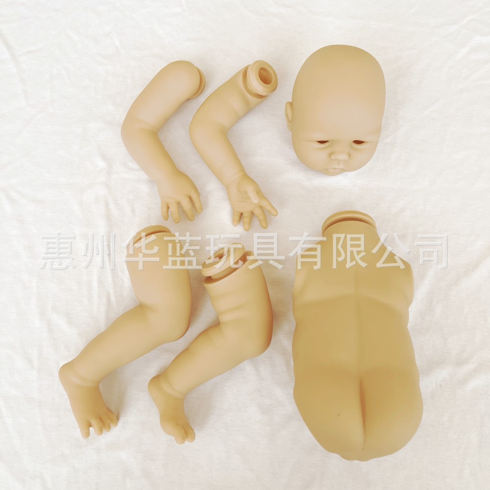 다시 태어난 인형 키트 전체 접착제 금형 재생 인형 흰색 배아 수제 DIY 금형