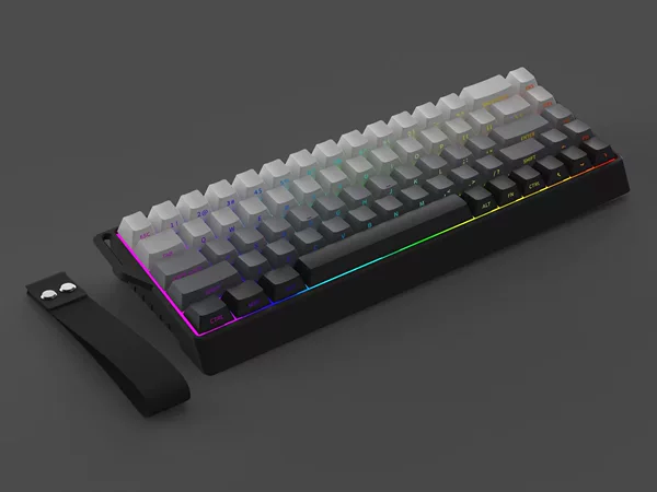 K68 Extreme Night Black Side Engraving-Three-Mode RGB Mechanical Axis
