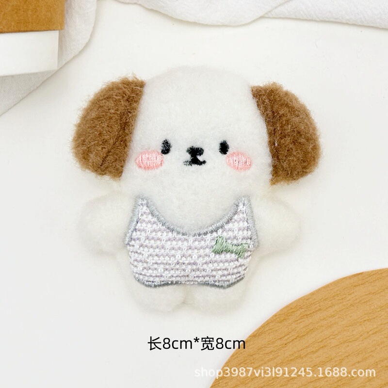 柔らかくてかわいい漫画の子犬ぬいぐるみアクセサリーよだれかけ小さなパードールブローチ diy 衣類靴と帽子アクセサリー卸売|undefined