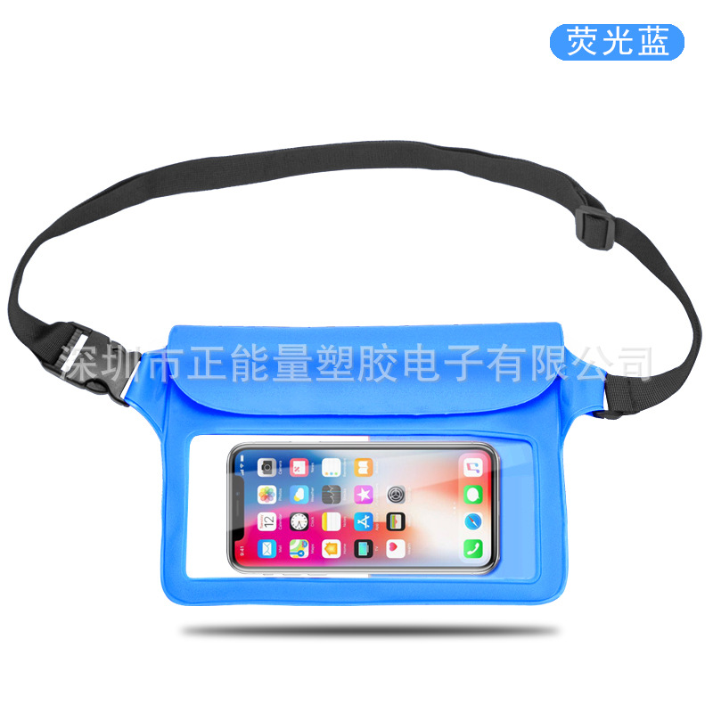 Bolsa impermeable para la cintura de PVC de gran capacidad, ajustable, táctil, de doble uso, bandolera, portátil, para teléfono móvil, banco de energía, almacenamiento. image 5