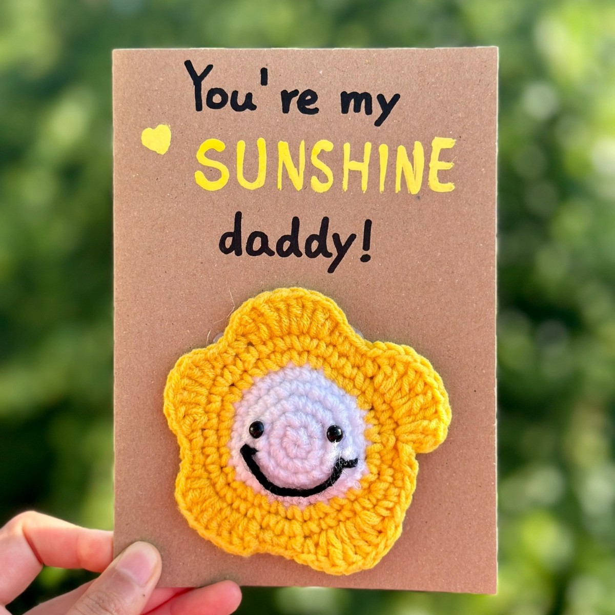 [소재 패키지] 노란 아버지의 날 태양 인사말 카드