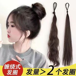 Self-winding ball head wig hair band hair bundle integrated simulation hair fluffy lazy updo wig hair bag hair buds