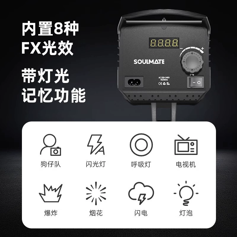 Набор студийного света для прямых эфиров shumii D300BI Pro, солнечный LED-свет для съемки ювелирных изделий, товаров, одежды, мягкий световой бокс