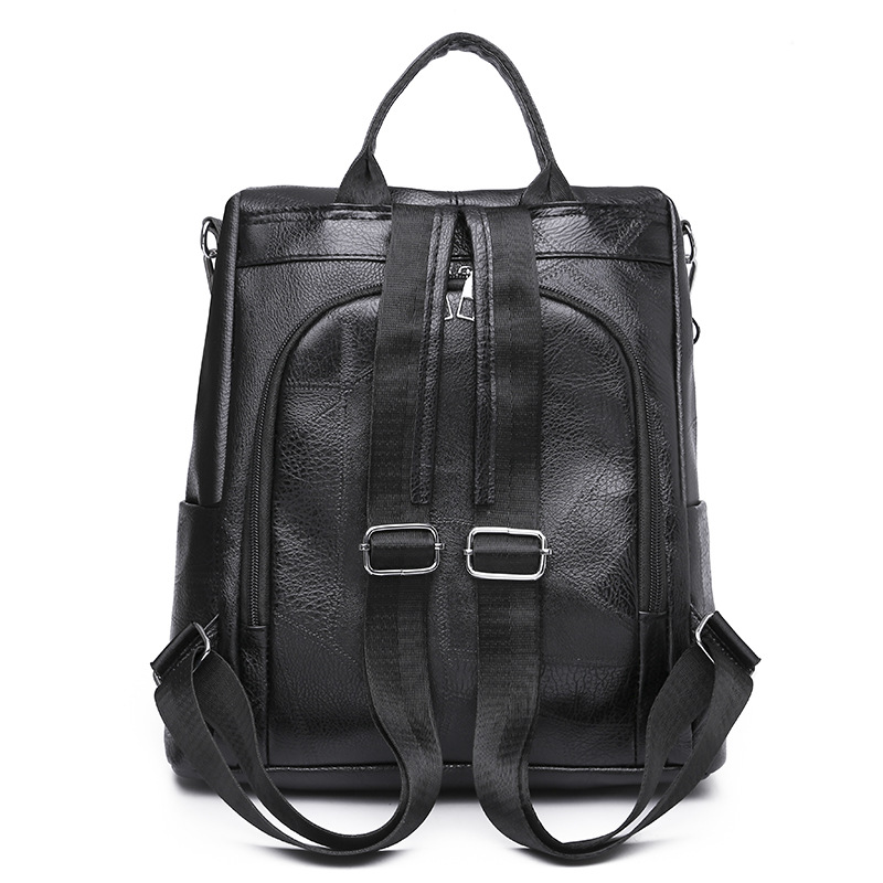 Mochila antirrobo de comercio exterior para mujer 2022 nueva mochila de viaje de doble uso al aire libre de gran capacidad de cuero suave casual al por mayor de moda