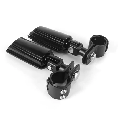 Dyna Modified Footrest Pedal, Motorcycle pedals - 4-pedals-black-small-pedal-rings-black