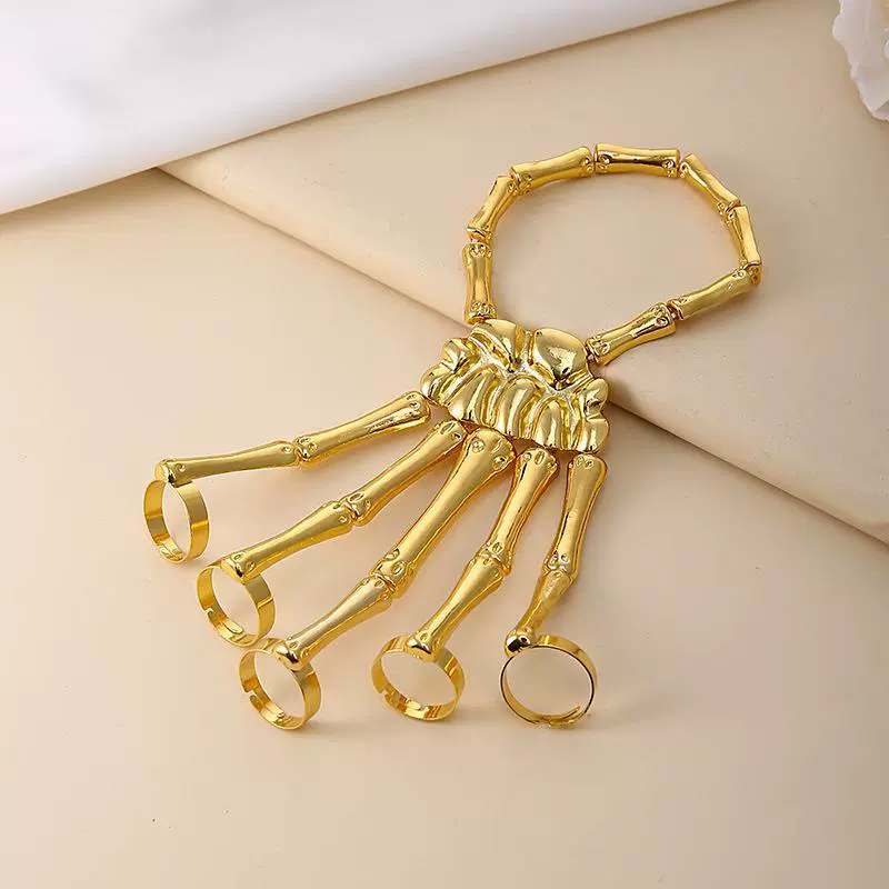 Metal skeleton, bracelet, accessory, European style, halloween