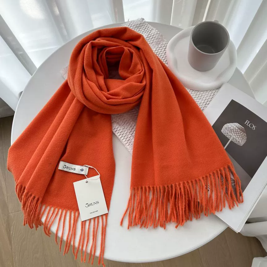 Demi‑season warm cashmere scarf, universal cloak wrap, 200 cm, 250 g, many colors