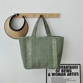 2025新款小清新大容量编织感草编ins风女包单肩包手提包时尚百搭