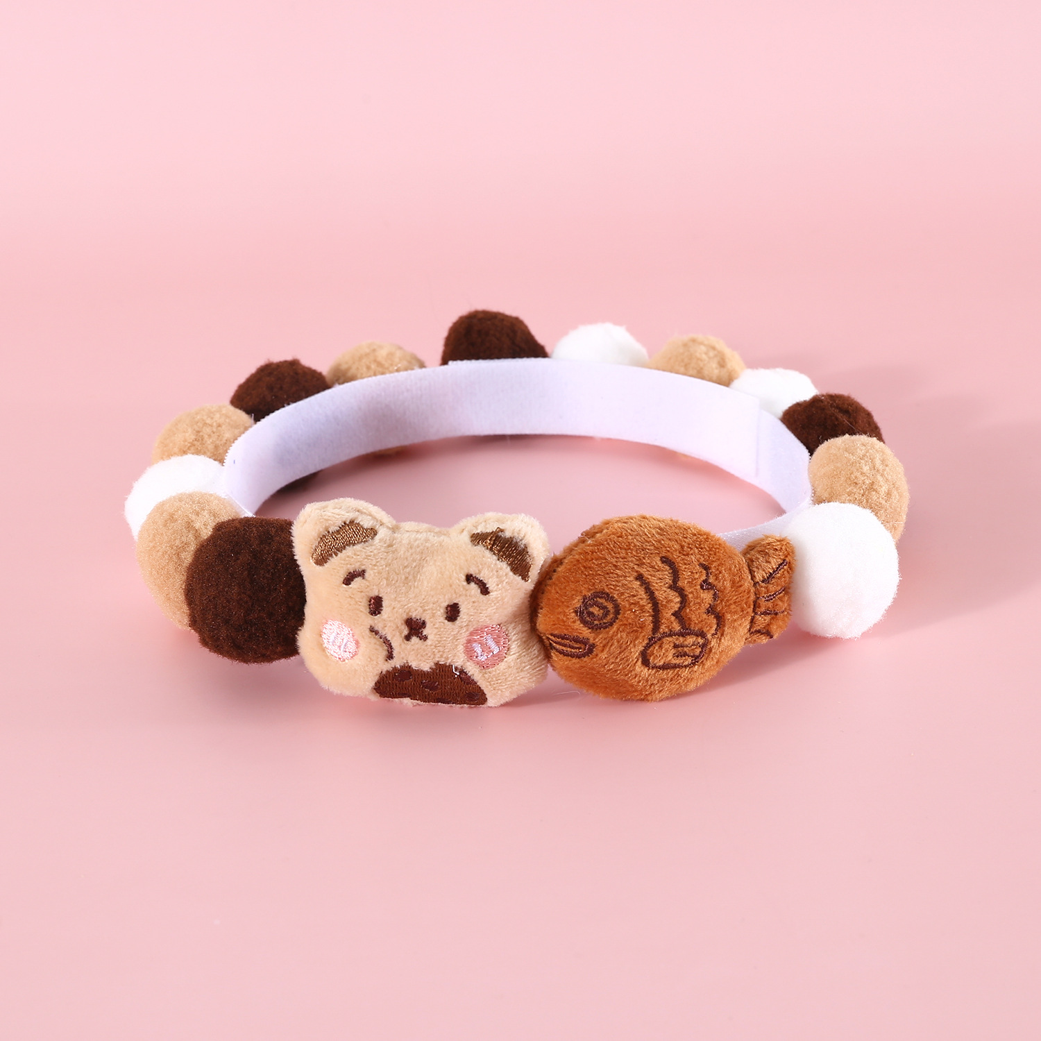 Perro de mascota gato de dibujos animados peludos rabanes osos huevos de bolsillo pato collar de pelota de color buckle de cumpleaños