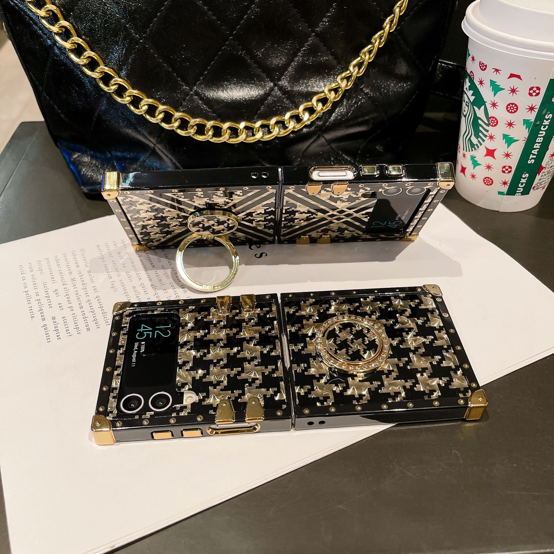 Trendy Samsung Galaxy Z Flip 4 Foldable Phone Case With Stand_voghion.com
