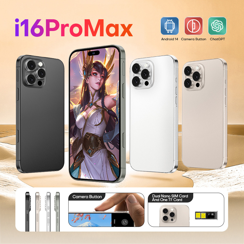 Cross-Border I16 Promax Android Smartphone 16+1t Cross-Border E-Commerce Wish Shopee Ozon Can Be Shipped on Behalf of