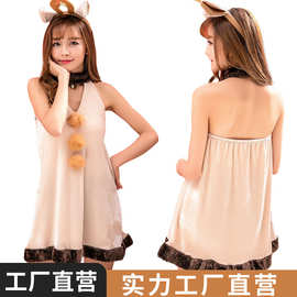 圣诞节服装跨境圣诞节cosplay服装成人女可爱麋鹿连衣裙表演服装