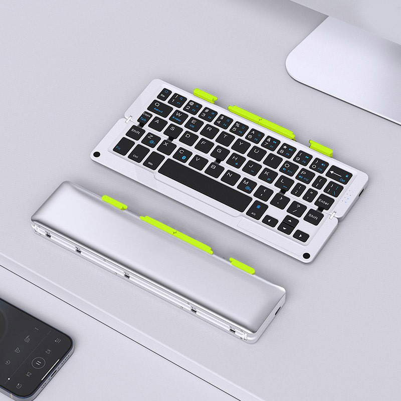 Teclado Plegable Bluetooth GK618 Aleación de Aluminio Inalámbrico para Tableta image 13