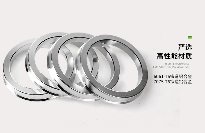 Factory Direct Sales Car Wheel Hub Reducer Ring Modified Aluminum Alloy Center Hole to 73.1 Washer Hub Ring Wholesale