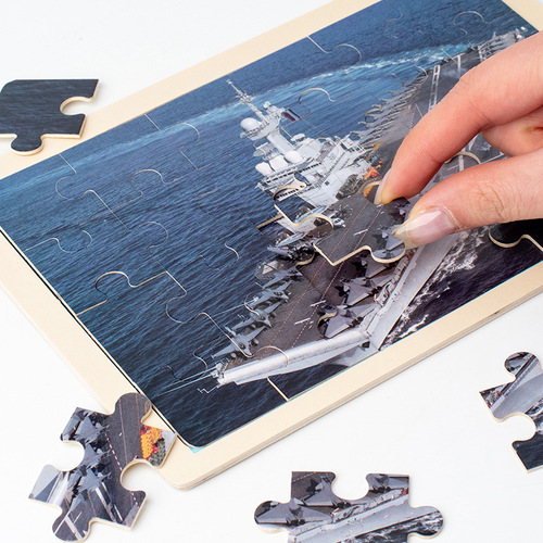 Manufacturer of wholesale puzzle gifts, 24-piece wooden puzzle pieces, young children's toys, cross-border wooden toys