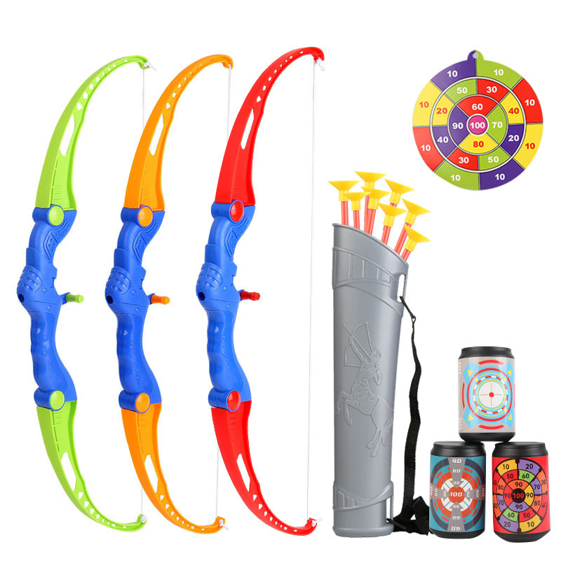 Juego de arco y flecha para niños, juguete deportivo para padres e hijos, objetivo con ventosa para exteriores, juguete de tiro con arco para niños