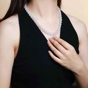 Hetian Jade Factory Store Jade Crafts Natural Xinjiang Hetian Jade Qinghai Material Lamb Fat Grade White Jade Women's Necklace