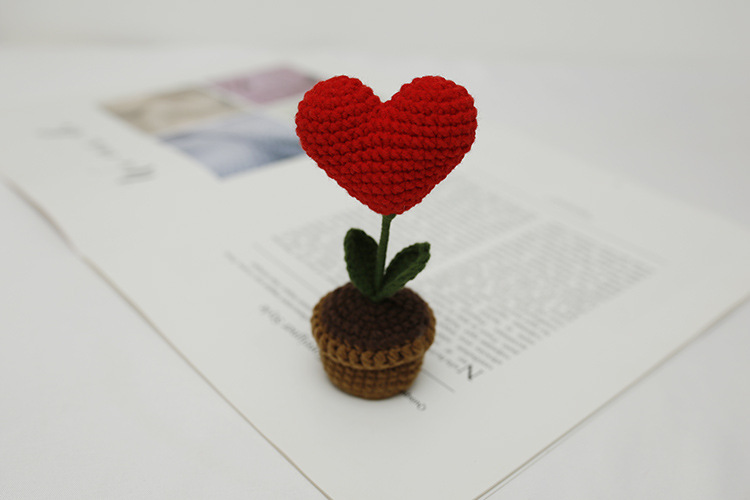 cotton thread Material Flower Pattern Cartoon Style Style Cartoon Style Flower Cotton Thread Imitation Plants Crochet Flowers Artificial Flowers