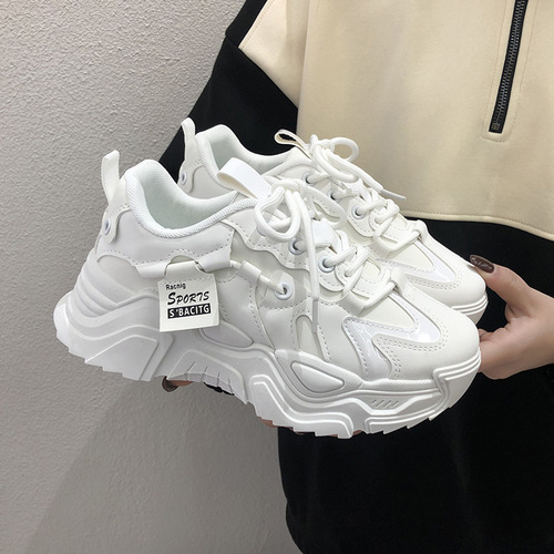 Old Dad Sneakers Women's Spring Student Versatile Sports Shoes Women's Casual Thick Sole Height Increasing Shoes