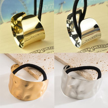 A001金属马尾扣欧美流行朋克合金发圈 马尾扣发绳头饰金色银色