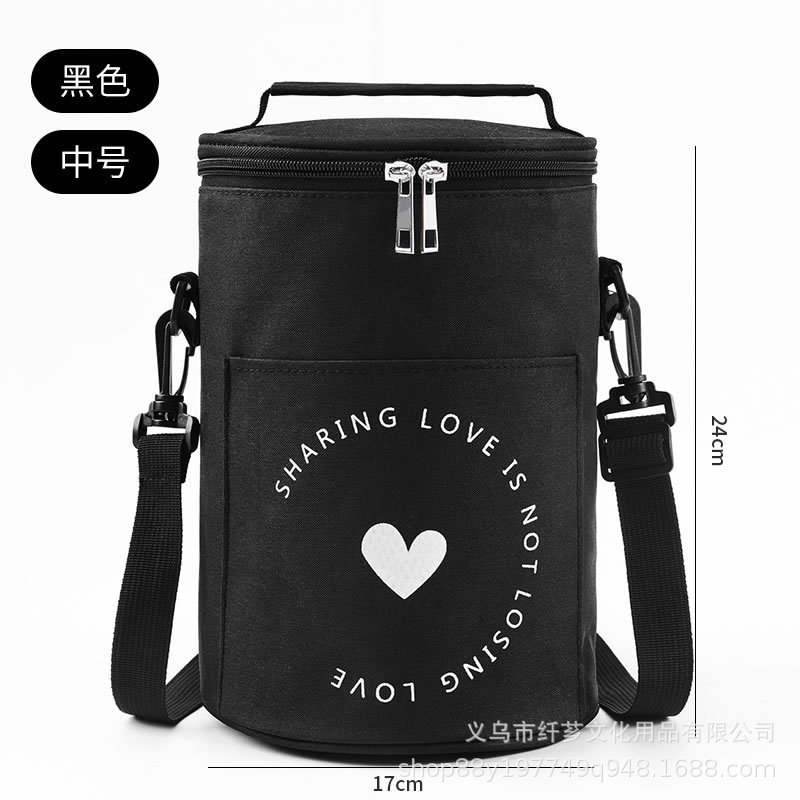 Bolsa de almuerzo de aislamiento bolsa de oficina bolsa de estudio bolsa de almuerzo bolsa de aluminio gruesa mano redonda