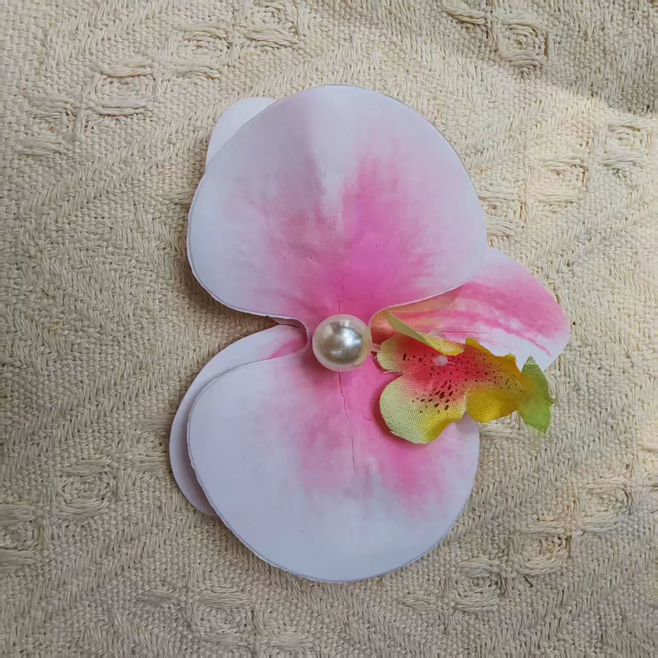 Hairgrip floral clips, princess French-style phalaenopsis & plumeria, multi-size duckbill & pins