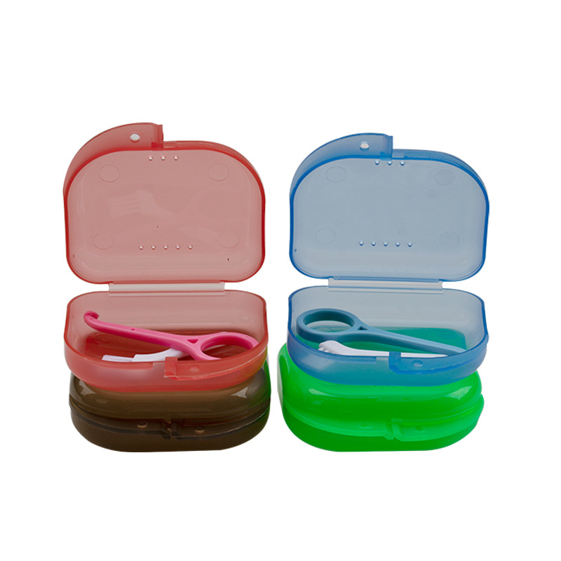 Caja de ortodoncia, extractor de frenillos, caja de colocación de cepillos, caja de retención transparente, caja de almacenamiento de material dental