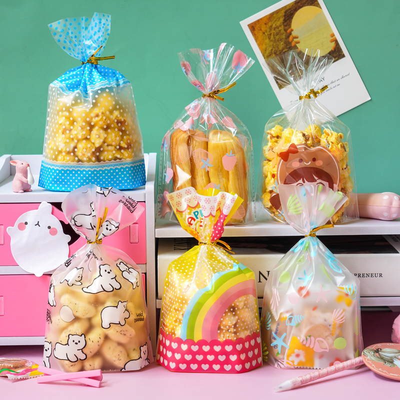 节日小礼品袋幼儿园生日礼物袋饼干糖果小袋子透明包装袋