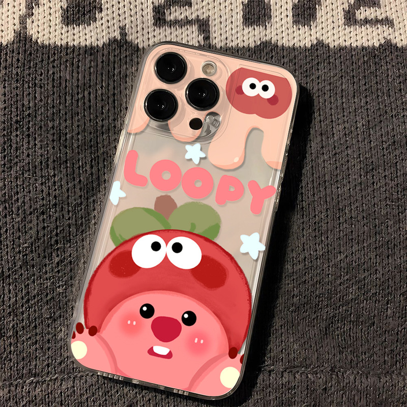 Cute apple loppy for Apple 15 phone case iPhone14promax cartoon niche xr girl heart x
