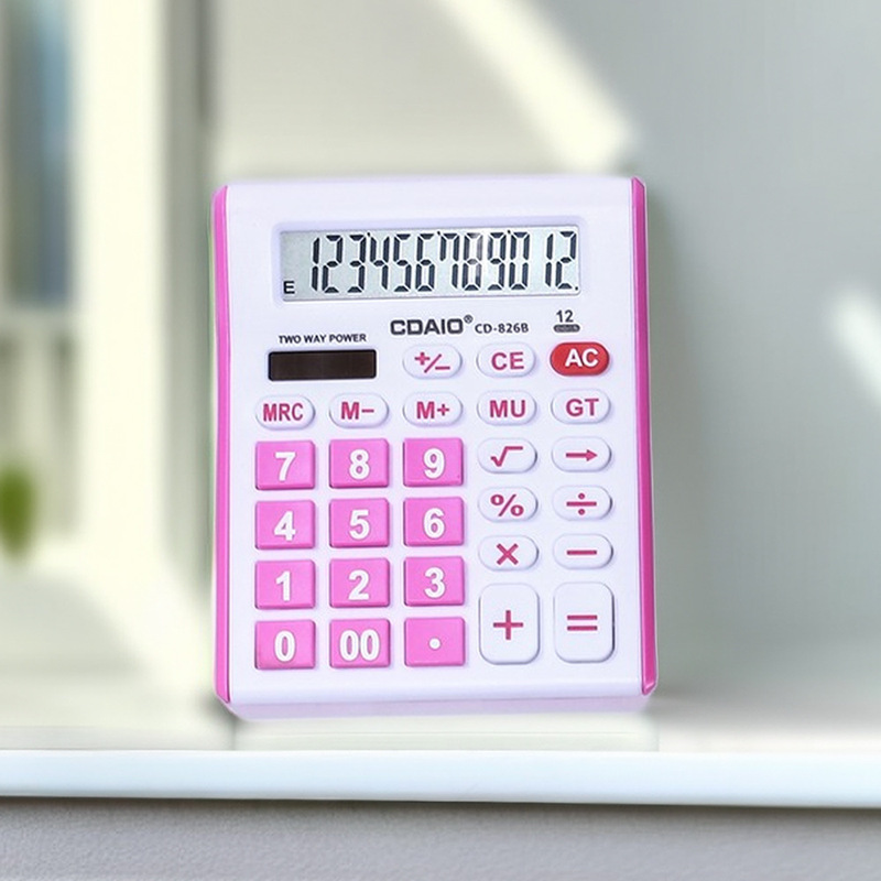 Solar Large Screen Digital Display 12 Scientific Calculator Office Counting Business Office Student Desktop Supplies