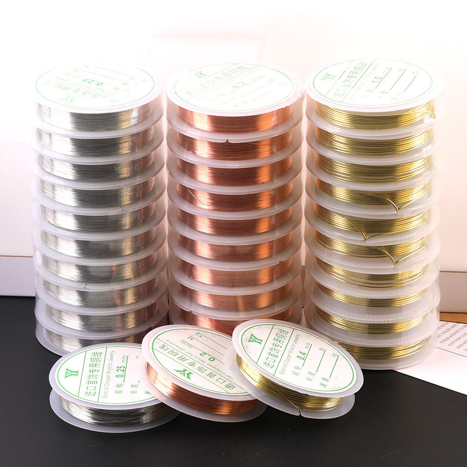 diy穿珠链造型金属线发簪缠花材料铜丝线串珠引线针饰品配件