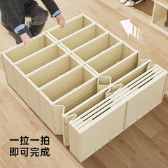 ~免安装一拉就用大容量多层家用塑料透明收纳鞋盒折叠鞋柜一件起