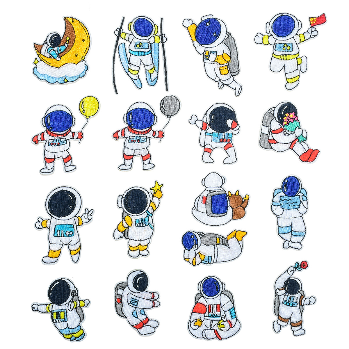 Self-adhesive genuine cartoon space astronaut