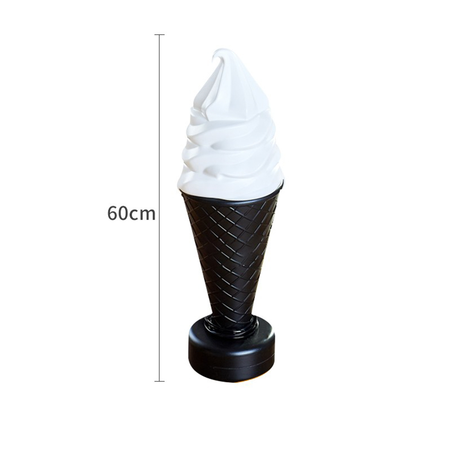 1.5 Miko simulación de helado modelo de lámpara de color cambiante de forma de helado comercial drenaje iluminación caja de luz publicitaria
