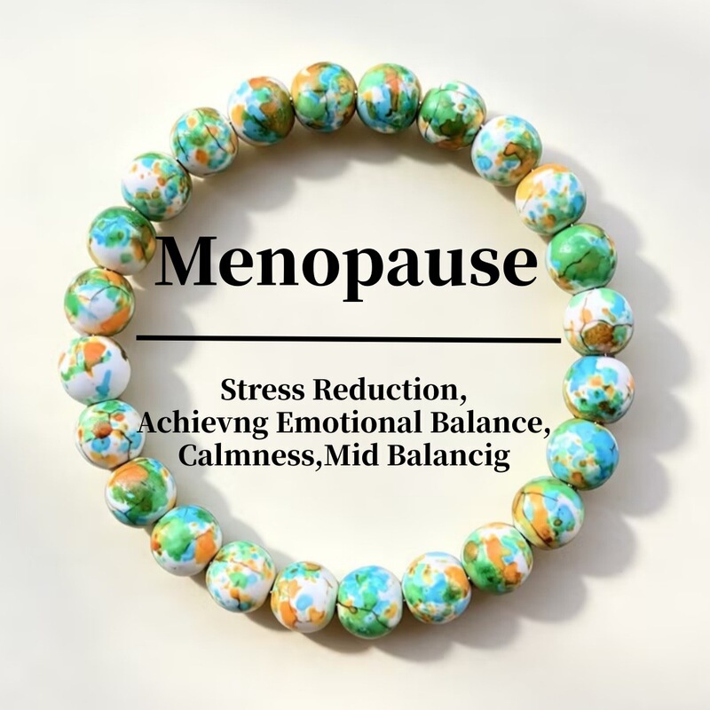 Temu Xiyin Tk Cross-Border Popular Bracelet Turquoise Bracelet Natural Crystal Healing Anxiety Depression Bracelet Wholesale