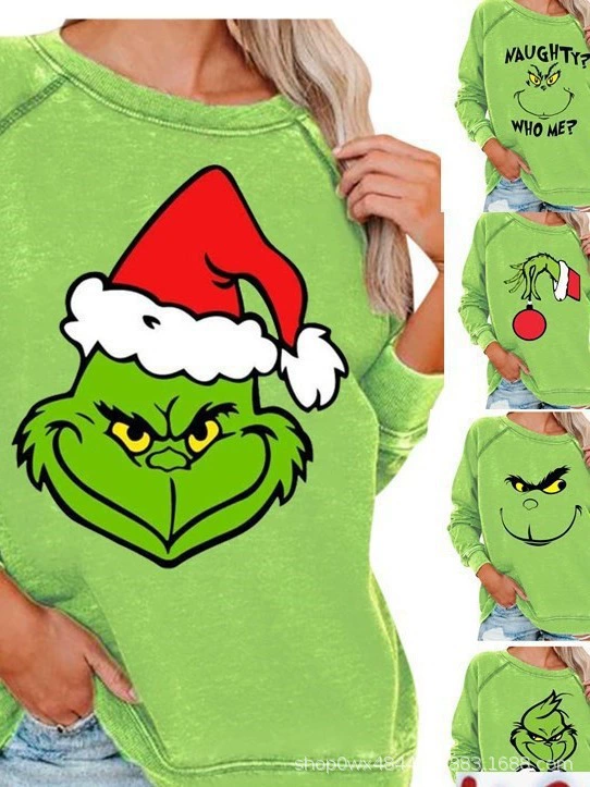 Гринч Рождественский Монстр зеленый меховой свитер с монстром 2023 Гринч Украл Рождество
