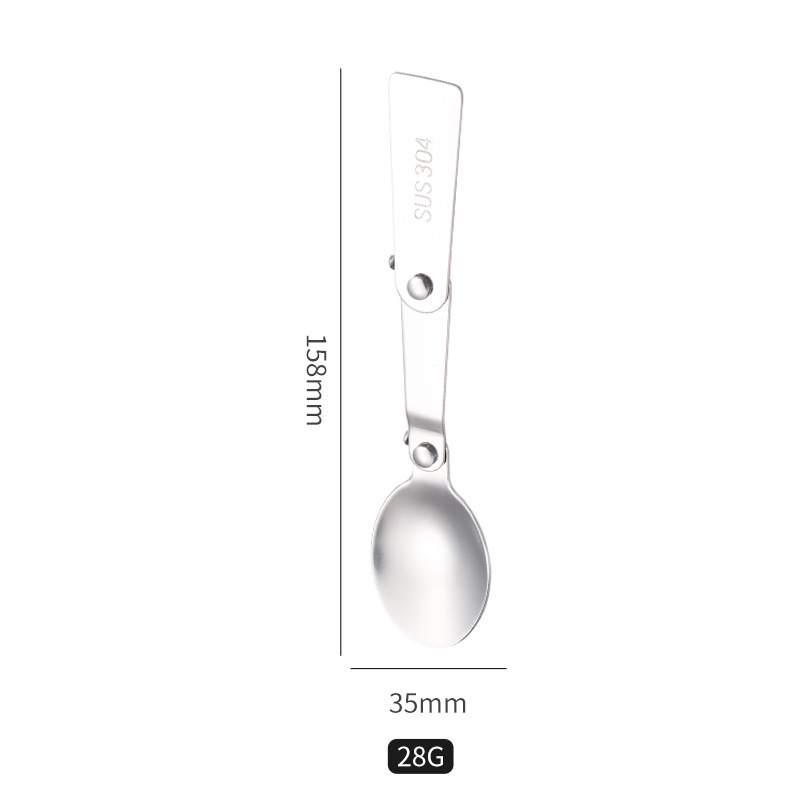 卸売304ステンレスポータブル折りたたみナイフフォークスプーン箸旅行キャンプピクニックサラダスプーンフォーク印刷可能ロゴ|undefined