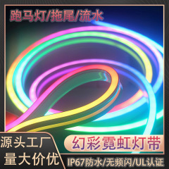 防水RGB幻彩霓虹灯带电竞酒吧婚礼装饰软灯条遥控APP控制装饰照明