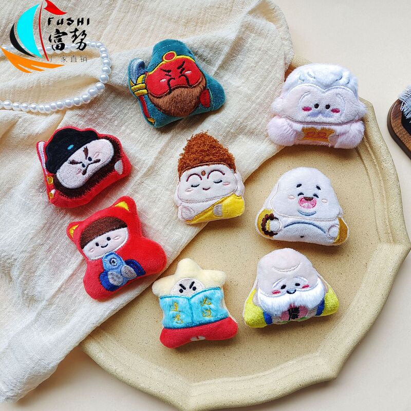 Creative Cartoon Plush Doll Accessories with Good Meaning, Fairy Helps Me, Cultural and Creative Peripheral Doll Brooch