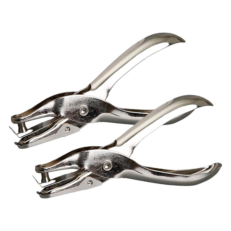 Hand-Held Rubber Punching Pliers 3mm Round Hole Single Hole Pliers Fashionable Office Metal Single Hole Punching Pliers