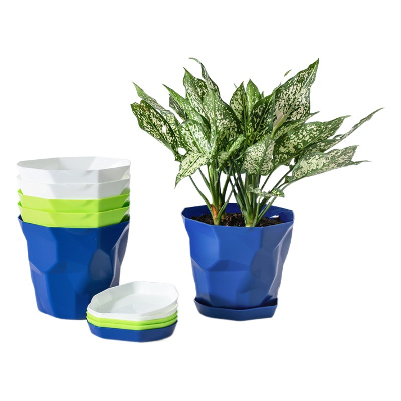 Maceta de Plástico Nórdica, para Escritorio/Salón/Balcón, Suculentas y Plantas